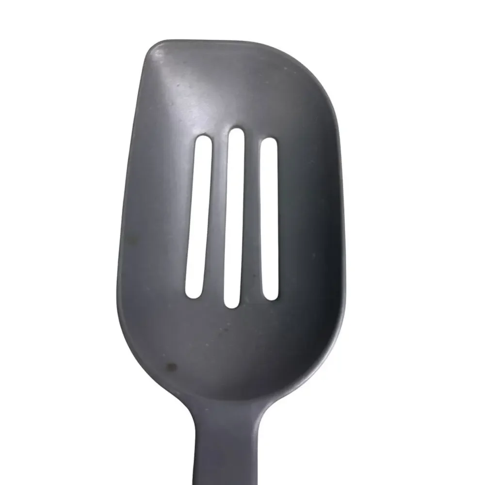 Calphalon Nylon Slotted Spoon 13” Gray Angled Kitchen Cooking Plastic